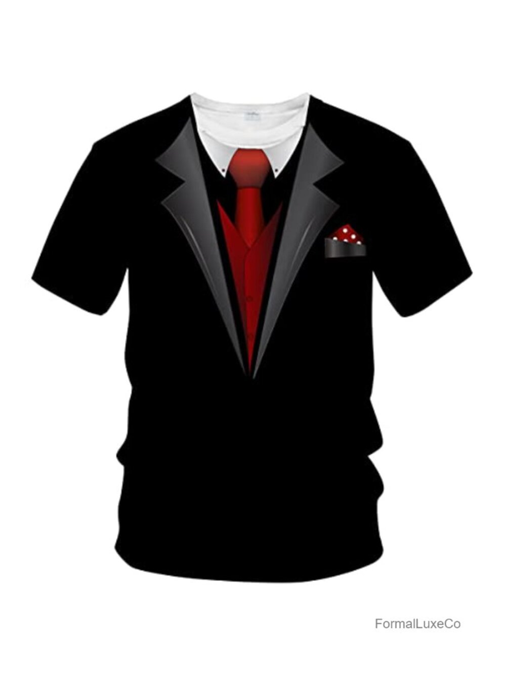 Tuxedo Graphic T-Shirt Costume Suit Tie Tee Gift Men